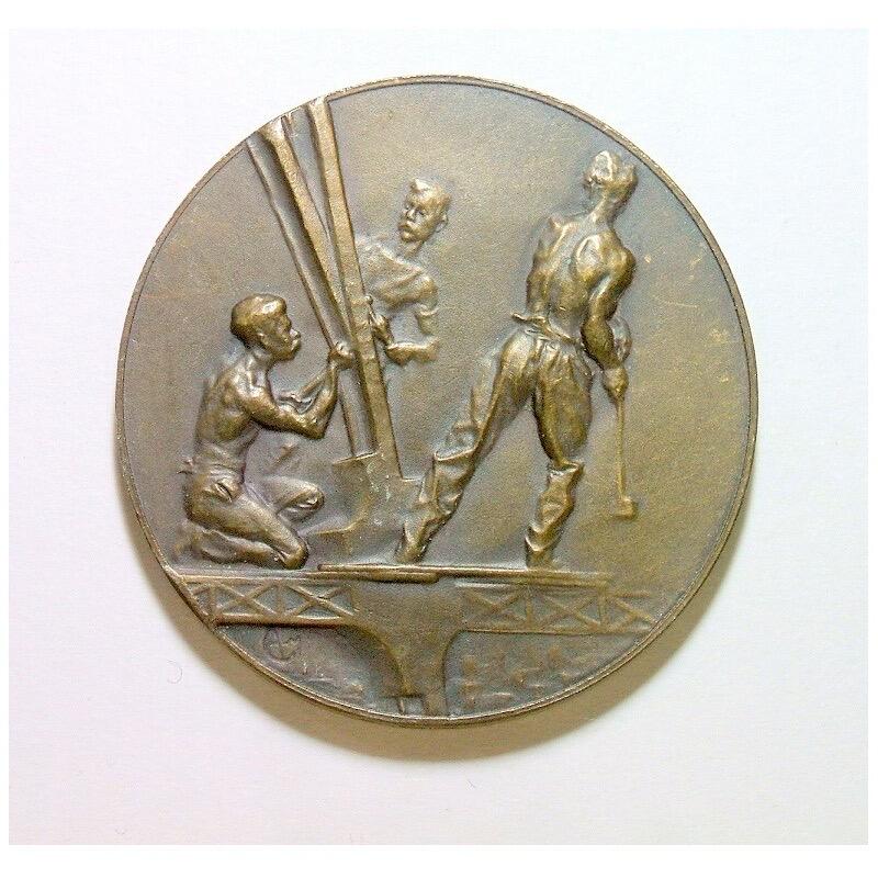 【旋风钱币】2月22日19:00准时开拍 精美欧洲币章、银币银章、第三帝国钱币、手串手镯紫砂壶等 全场包邮！ 法国1889年 埃菲尔铁塔封顶高浮雕精制大铜章 42MM