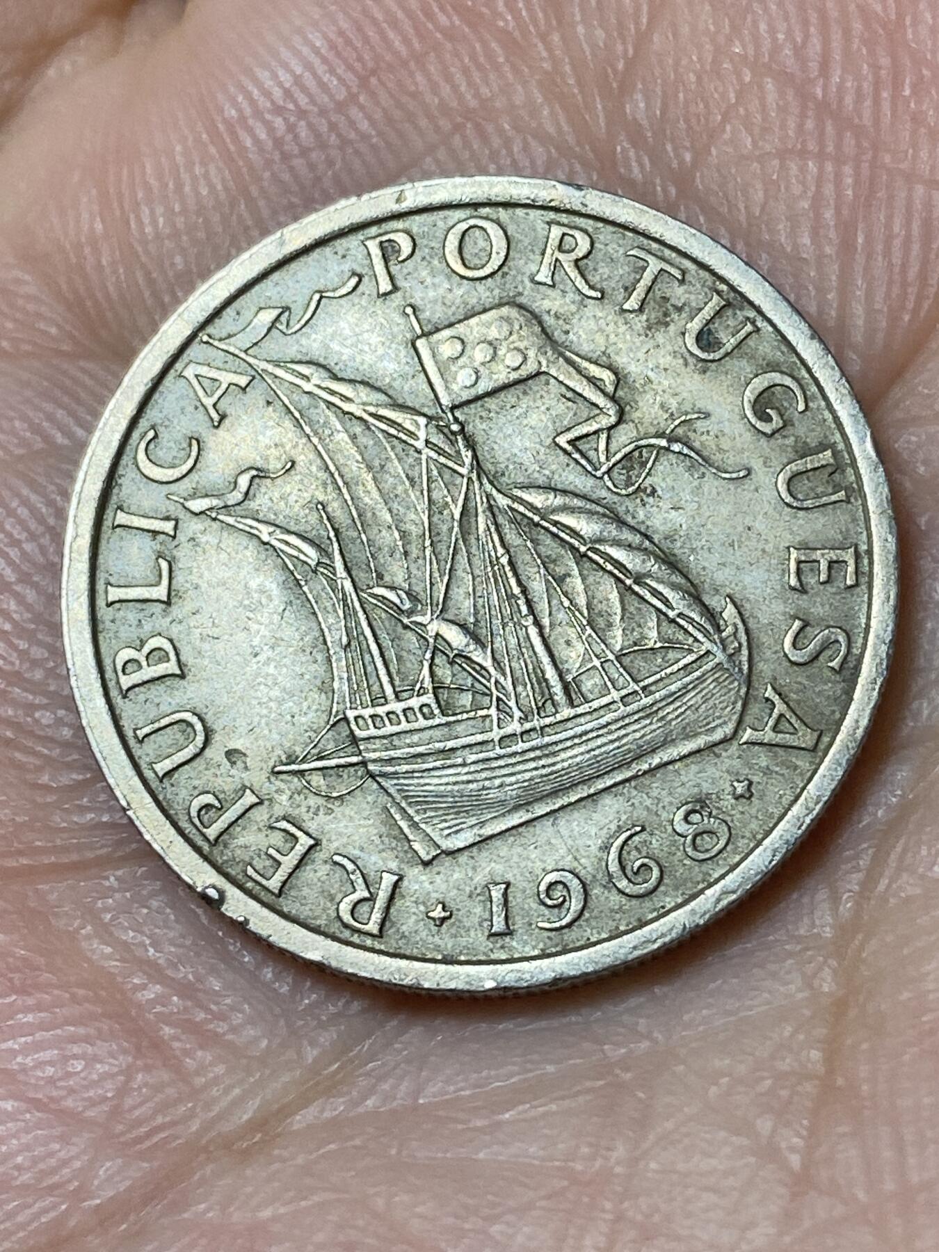 2026年第三十一场(总第二百场)英国一线回流散币新春特拍第三场(免佣金) 葡萄牙🇵🇹1968年5埃斯库多(共和国时期第五套早期年份)