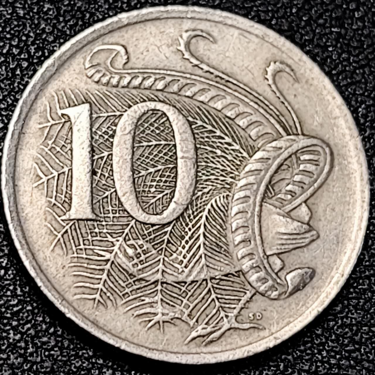 泉币菌-第195场- 新年快乐 新年第三场 本场拍品多 请提前出价 1969年 澳大利亚10分 23.5mm 琴鸟 