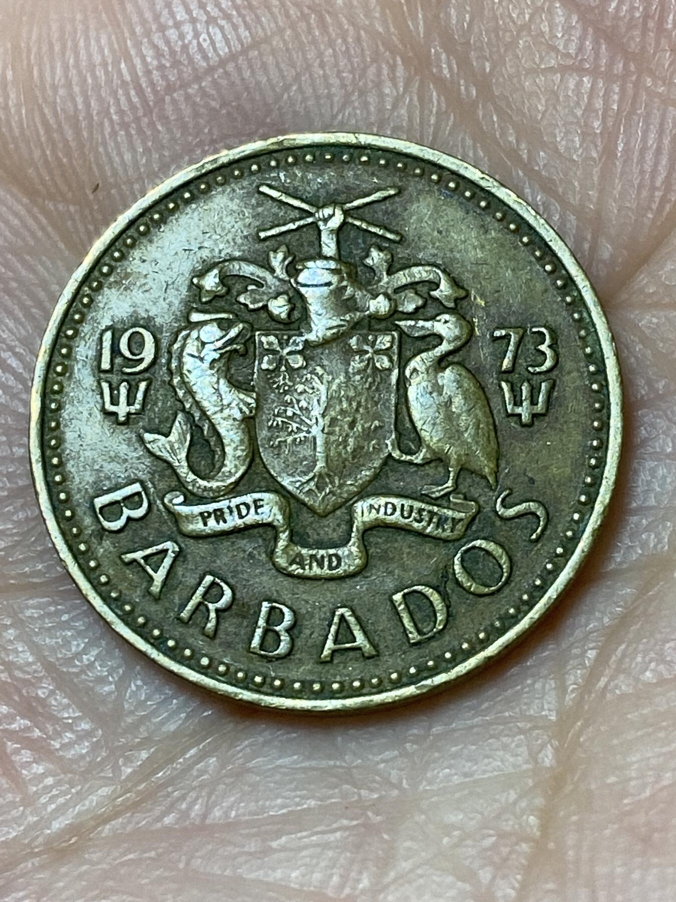 2026年第三十一场(总第二百场)英国一线回流散币新春特拍第三场(免佣金) 巴巴多斯🇧🇧1973年5分(第一版)