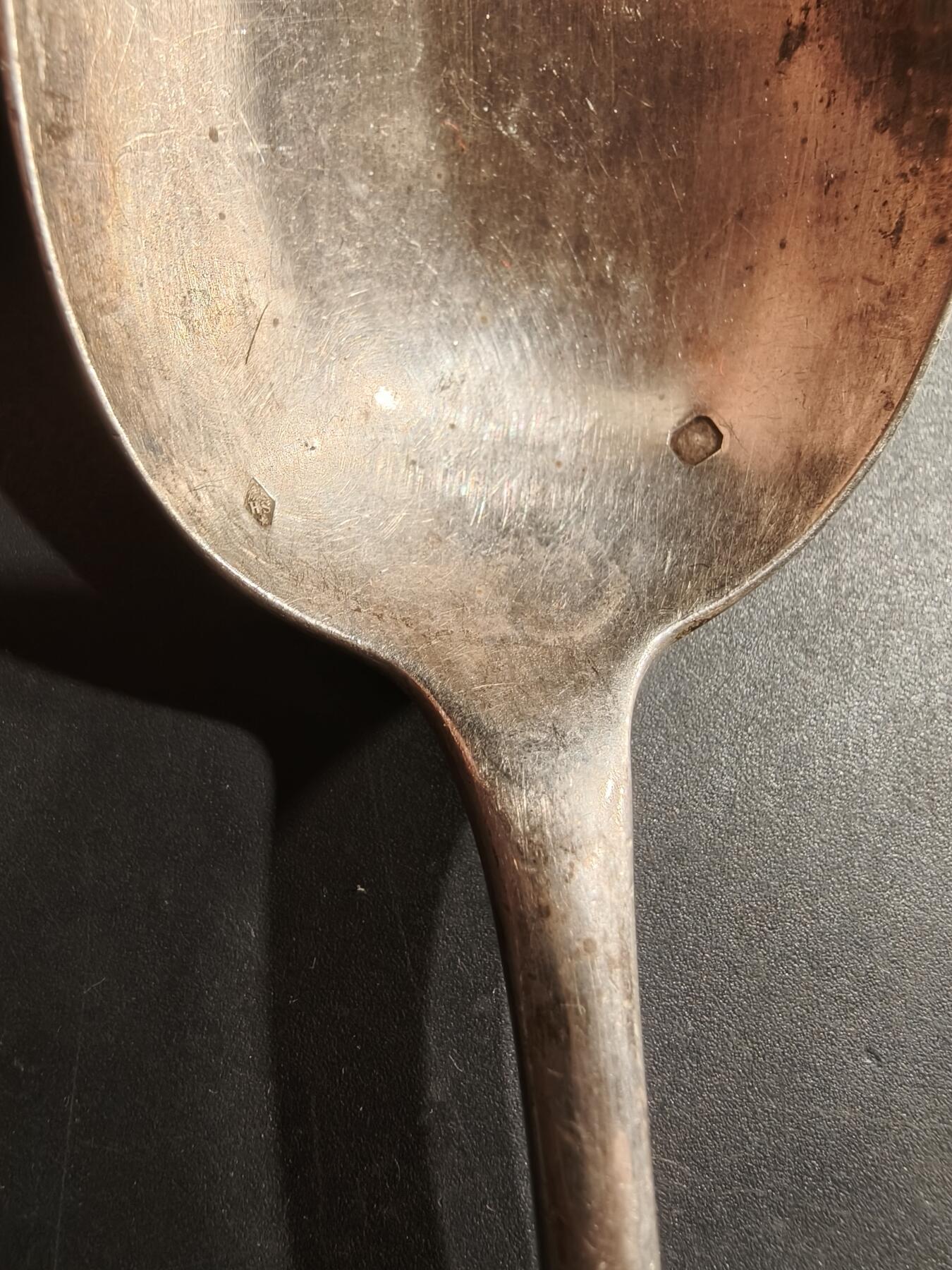 老王徽章第184期 法国银餐勺    密涅瓦1级银标    950银     61.2g