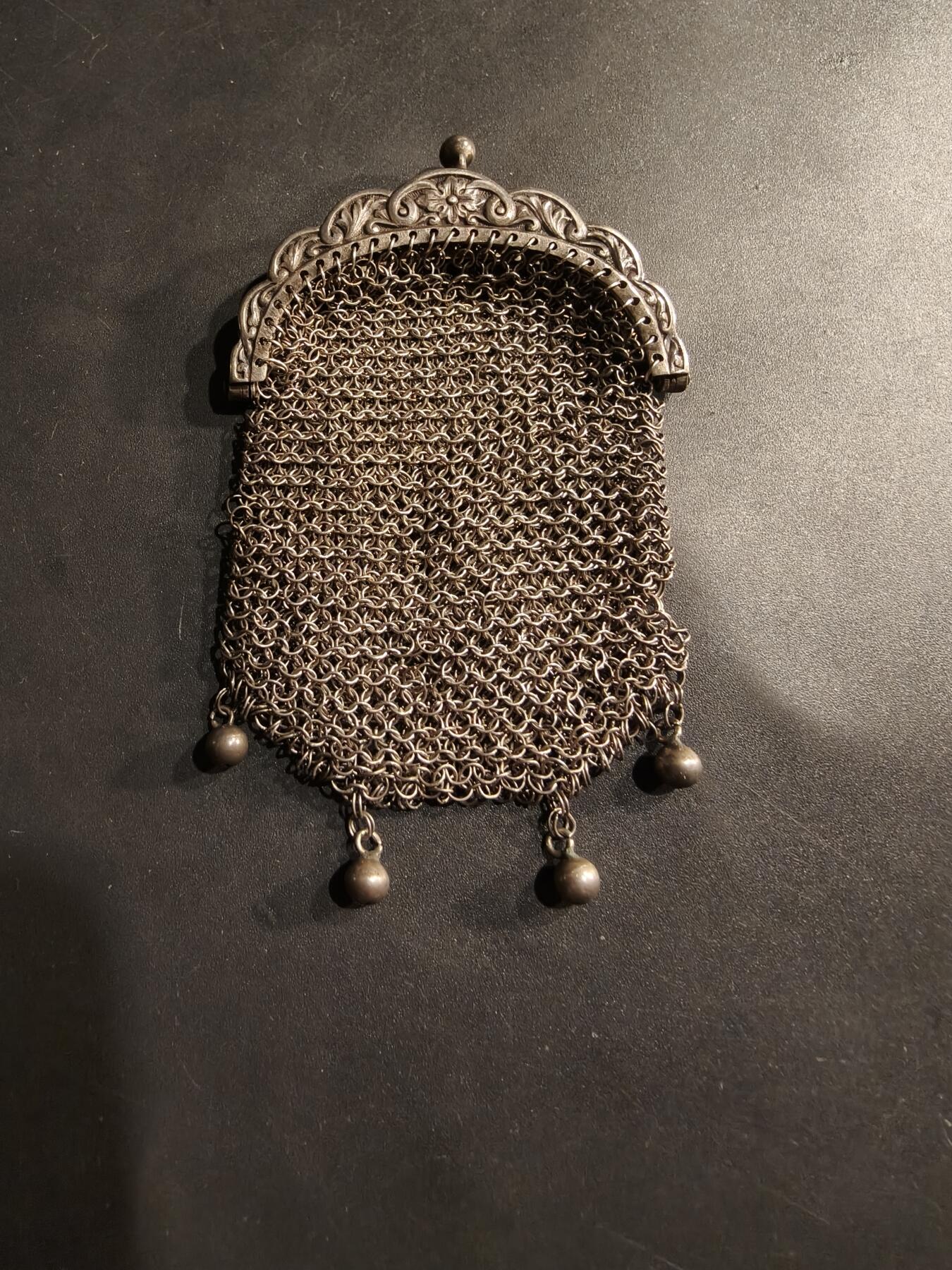 老王徽章第184期 法国银钱袋    野猪头银标    23.6g