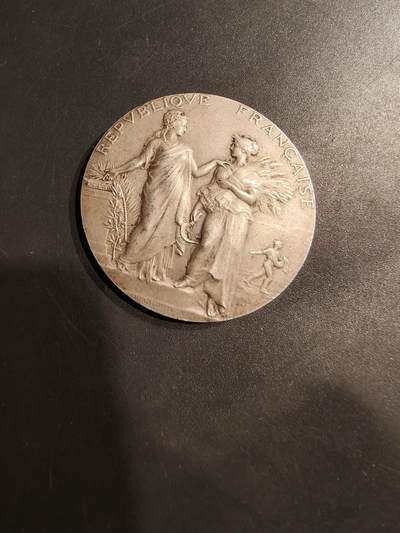 老王徽章第184期 - 法国农业协会农业竞赛大银章    950银    直径41mm    重量36.4g