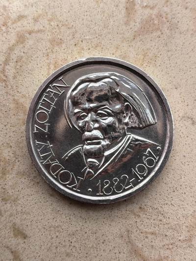 道一币馆币章第一百六十七场 - 匈牙利1967年民族音乐学家佐尔坦·科达伊诞辰185周年100福林银币 28g 750S 10000