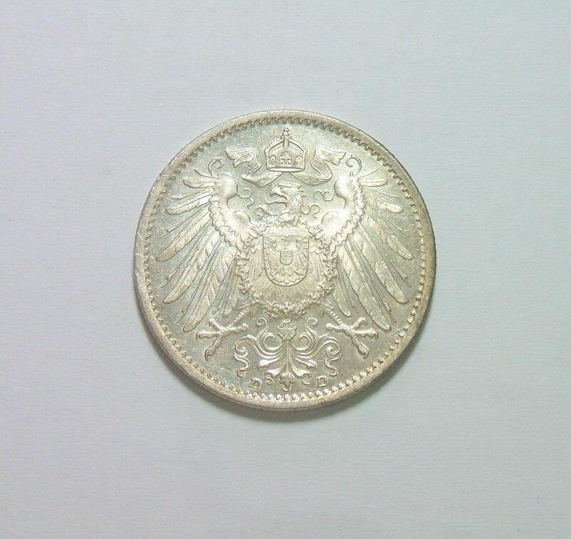 【旋风钱币】2月22日19:00准时开拍 精美欧洲币章、银币银章、第三帝国钱币、手串手镯紫砂壶等 全场包邮！ 【银】德国一战1914年D版1马克银币 精制PROOF版 极其稀少