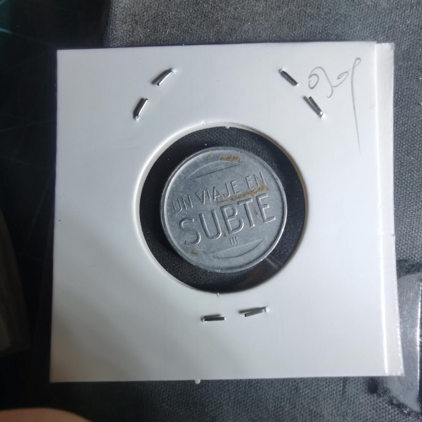 沼泽如烟--第1003场 阿根廷布宜诺斯艾利斯地铁（Subte）的单程代币（Token）