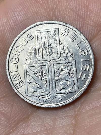 2026年第三十一场(总第二百场)英国一线回流散币新春特拍第三场(免佣金) 比利时🇧🇪1939年1法郎利奥波德三世时期，左法语右荷语版)