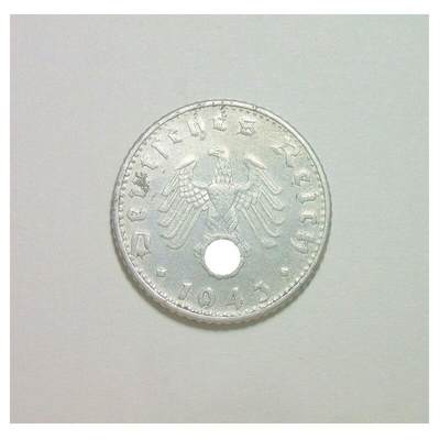 德国第三帝国1943年D版50芬尼 好品 - 德国第三帝国1943年D版50芬尼 好品