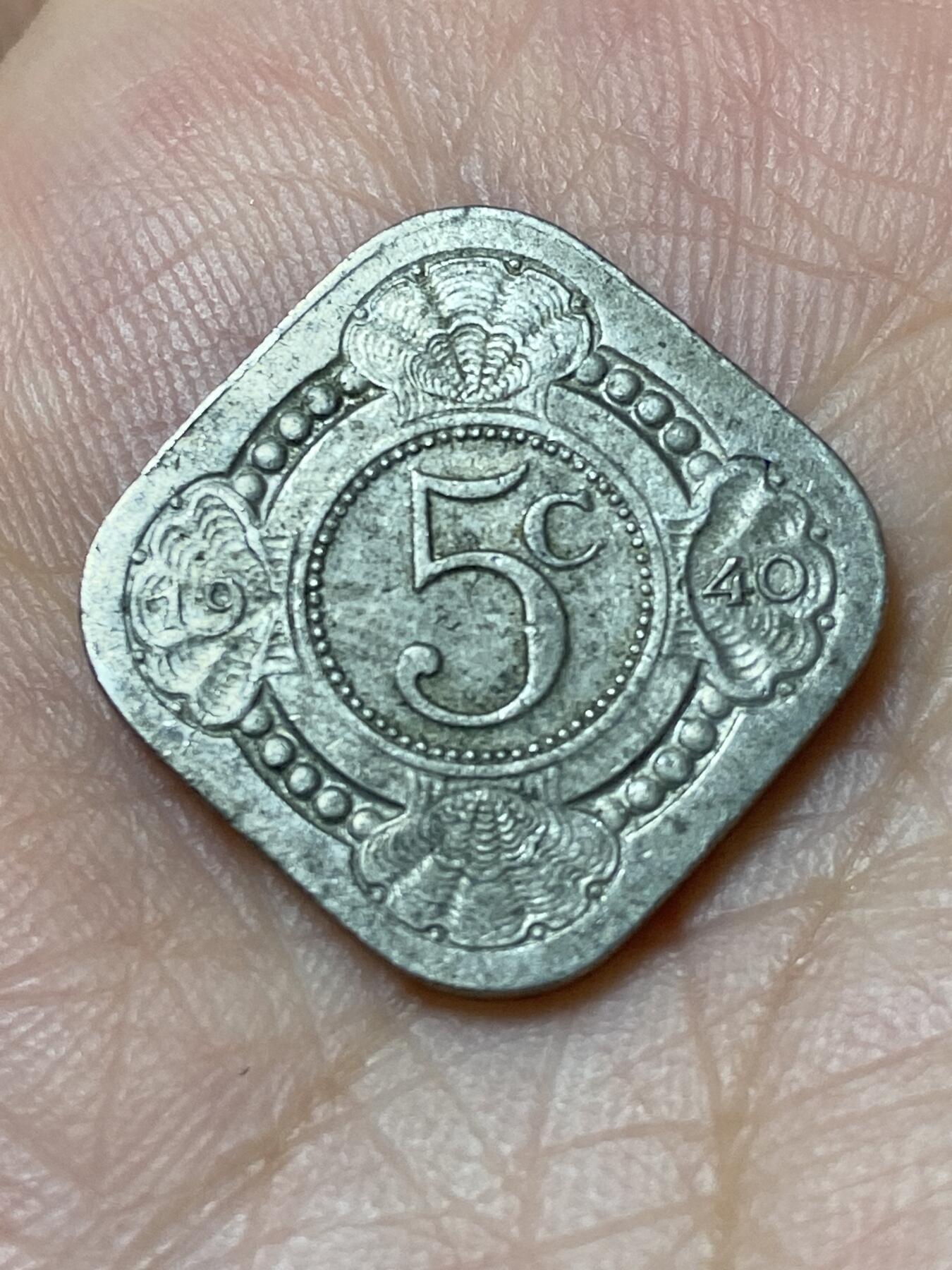 2026年第三十一场(总第二百场)英国一线回流散币新春特拍第三场(免佣金) 少见–荷兰🇳🇱1940年5分(威廉明娜女王时期)