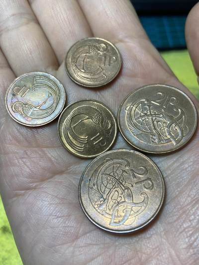 2026年第三十一场(总第二百场)英国一线回流散币新春特拍第三场(免佣金) - 好品–爱尔兰🇮🇪5枚：1990年96年2便士，86年88年96年1便士(共和国第二套第一、第二版，无磁和有磁两个版)