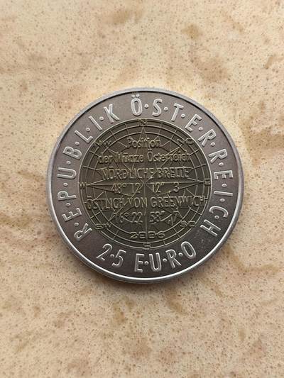 道一币馆币章第一百六十七场 - 奥地利2006年欧洲卫星导航系统启用25欧元铌芯银币 银9g 铌7.15g