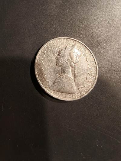 老王徽章第184期 - 意大利共和国500里拉银币    835银   11g