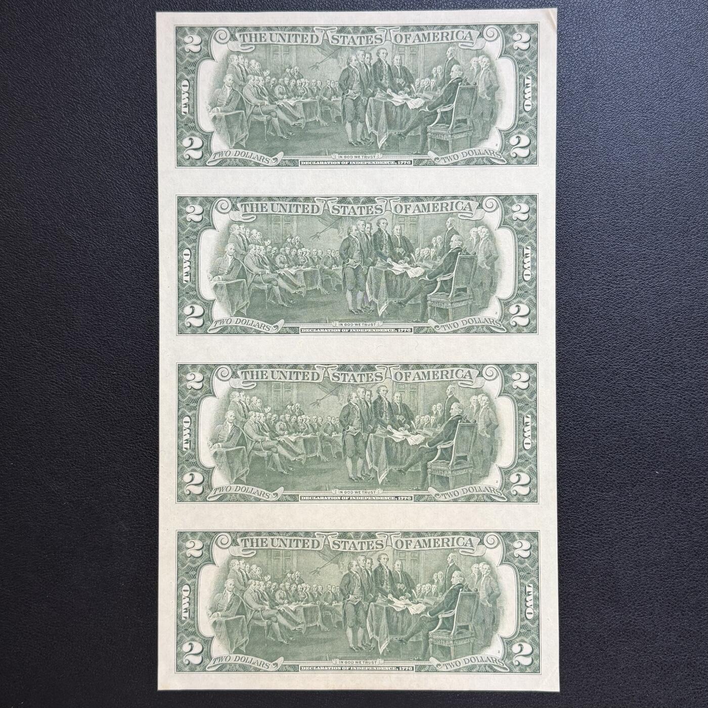 ＜星葵🌻钱币社＞非全新纸币场第70期·3月1日发货 美国1976年建国200周年2元四联纸币
