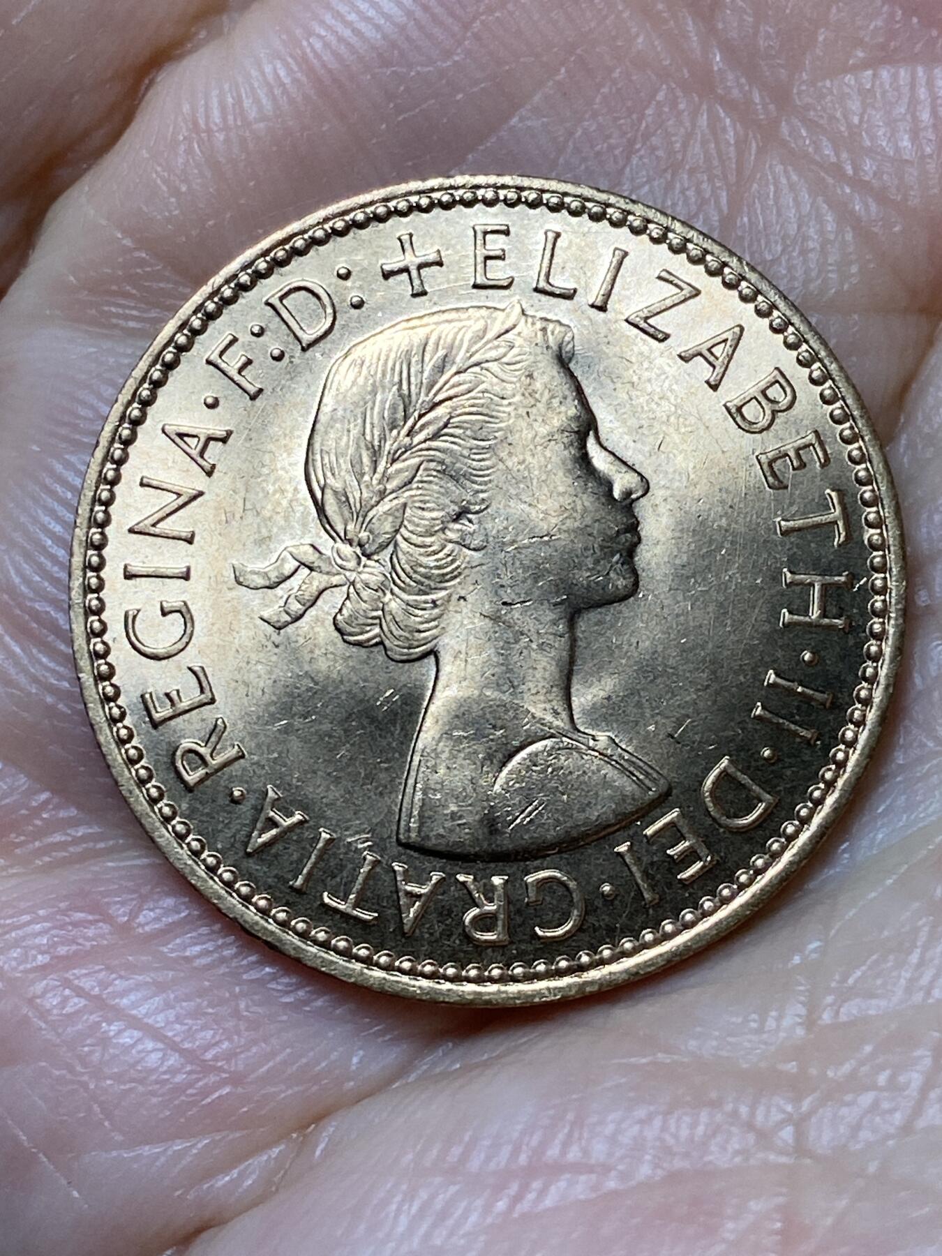 2026年第三十一场(总第二百场)英国一线回流散币新春特拍第三场(免佣金) 原光好品–英国🇬🇧1967年半便士(伊丽莎白二世青年桂冠第二版，普制币关门年)