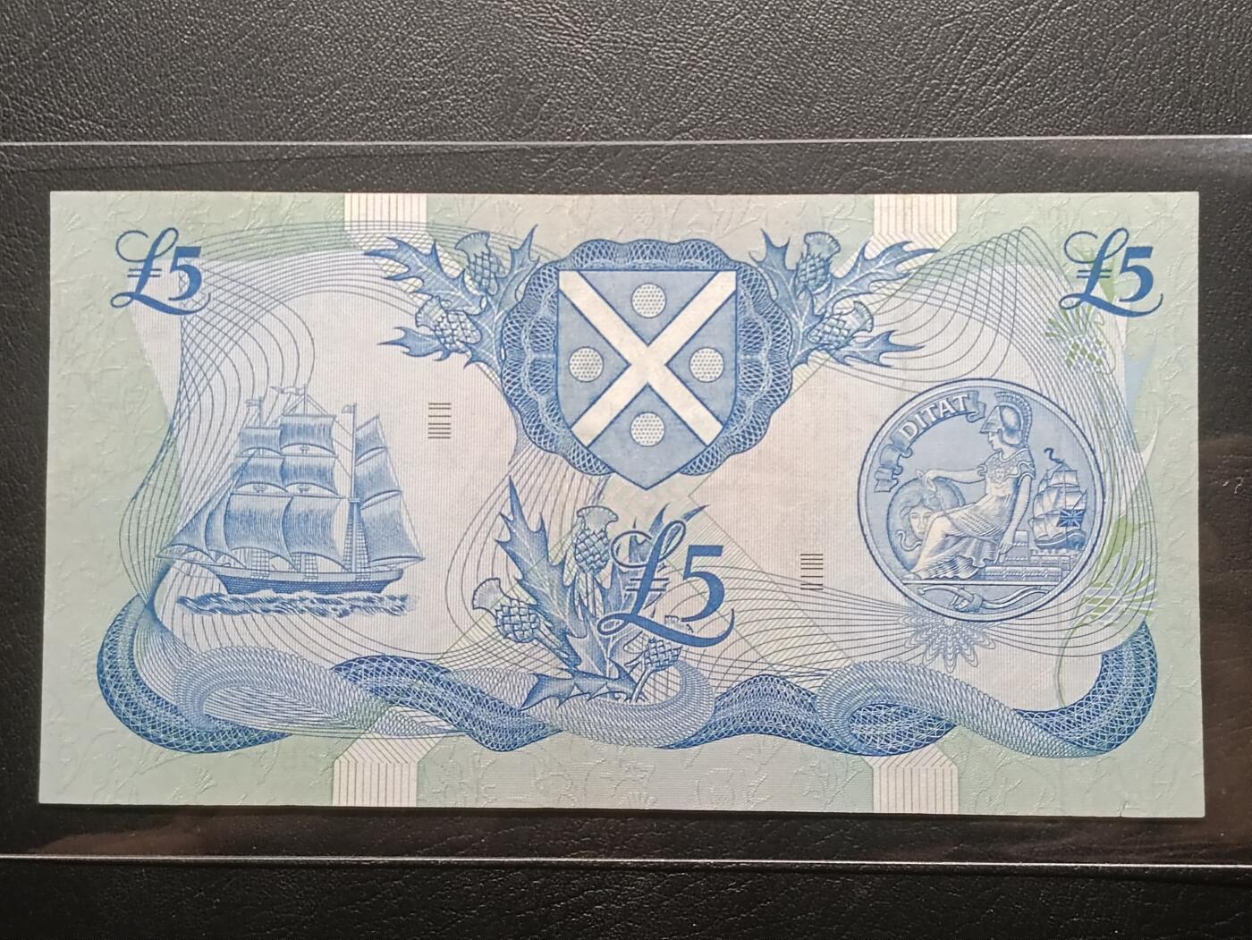 【年后首拍！】2026二月第三期，总217期 苏格兰银行1981年5镑UNC-，诗人沃尔特斯科特，少见早期品种