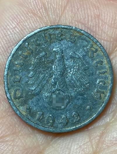 2026年第三十一场(总第二百场)英国一线回流散币新春特拍第三场(免佣金) 德意志第三帝国1942年10芬尼(F标，斯图加特造)