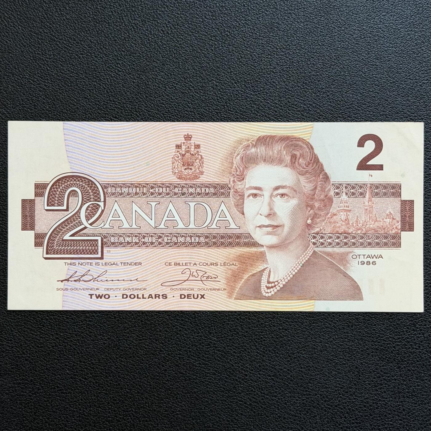 ＜星葵🌻钱币社＞非全新纸币场第70期·3月1日发货 加拿大1986年女王2元纸币