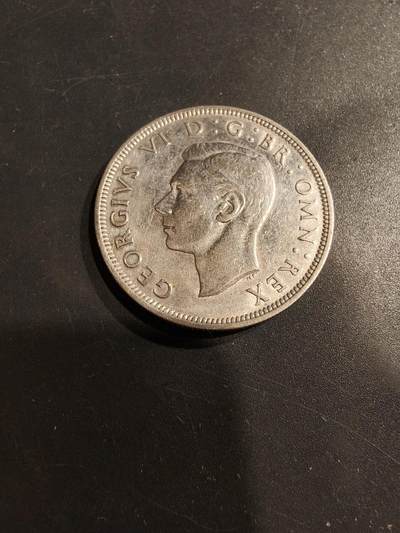 老王徽章第184期 - 英国1938年半克朗银币    500银    14.1g