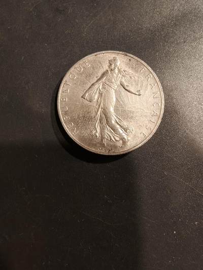 老王徽章第184期 - 法国1920年2法郎银币    播种女神    10g