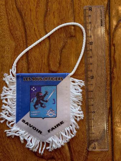凯旋世界勋赏（持续上新中）（第22期新年大拍）（欢迎送拍）（对拍品有疑问请询问客服，不接受到手刀，出价默认拍品品相。请认真阅读拍卖规则！出价默认已认可！）（收到货请录制开箱视频，无视频概不处理问题。） - 法国陆军的士官（Sous-Officiers）小旗（Fanion），很可能属于第5团（5e régiment）的士官群体。