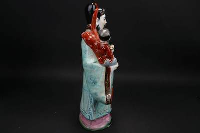 上海都达杂项专场102【全场包邮】  粉彩福、禄、寿三星大摆件 3尊85-8