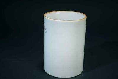 上海都达杂项专场102【全场包邮】  粉彩人物故事笔筒85-6