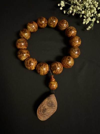 零元拍：海南黄花梨虎皮纹豪华大手持3.0/14粒 - 零元拍：海南黄花梨虎皮纹豪华大手持3.0/14粒