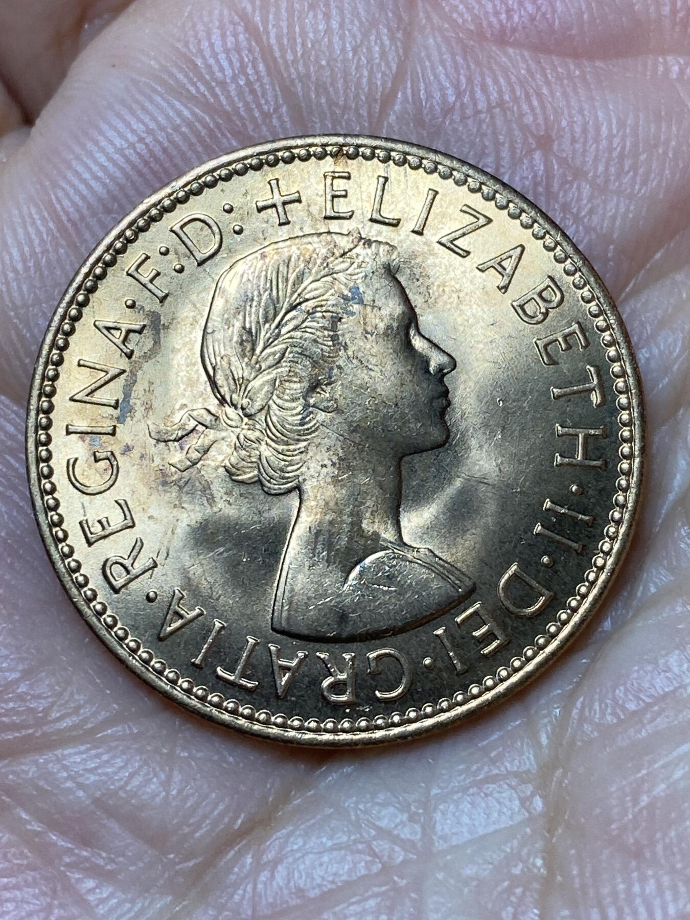 2026年第三十一场(总第二百场)英国一线回流散币新春特拍第三场(免佣金) 原光好品–英国🇬🇧1967年半便士(伊丽莎白二世青年桂冠第二版，普制币关门年)