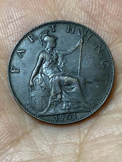 2026年第三十一场(总第二百场)英国一线回流散币新春特拍第三场(免佣金) 好品–英国🇬🇧1901年1法新(维多利亚女王逝世年，老年披纱关门年)