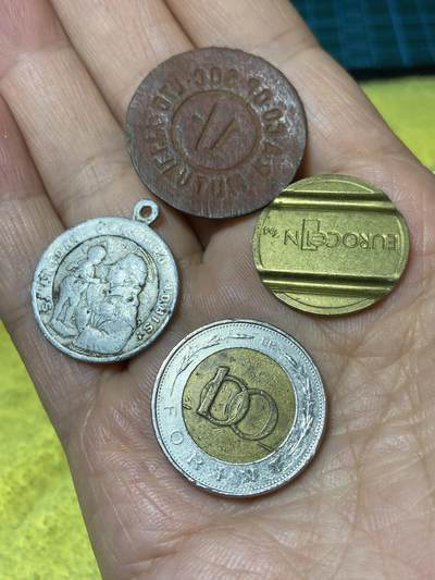 2026年第三十一场(总第二百场)英国一线回流散币新春特拍第三场(免佣金) - 代币、圣牌、匈牙利🇭🇺100福林共计4枚