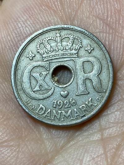 2026年第三十一场(总第二百场)英国一线回流散币新春特拍第三场(免佣金) - 有贴纸残留–丹麦🇩🇰1926年10欧尔(克里斯蒂安十世第四版，HCN; GJ版，关门年仅发行3年)