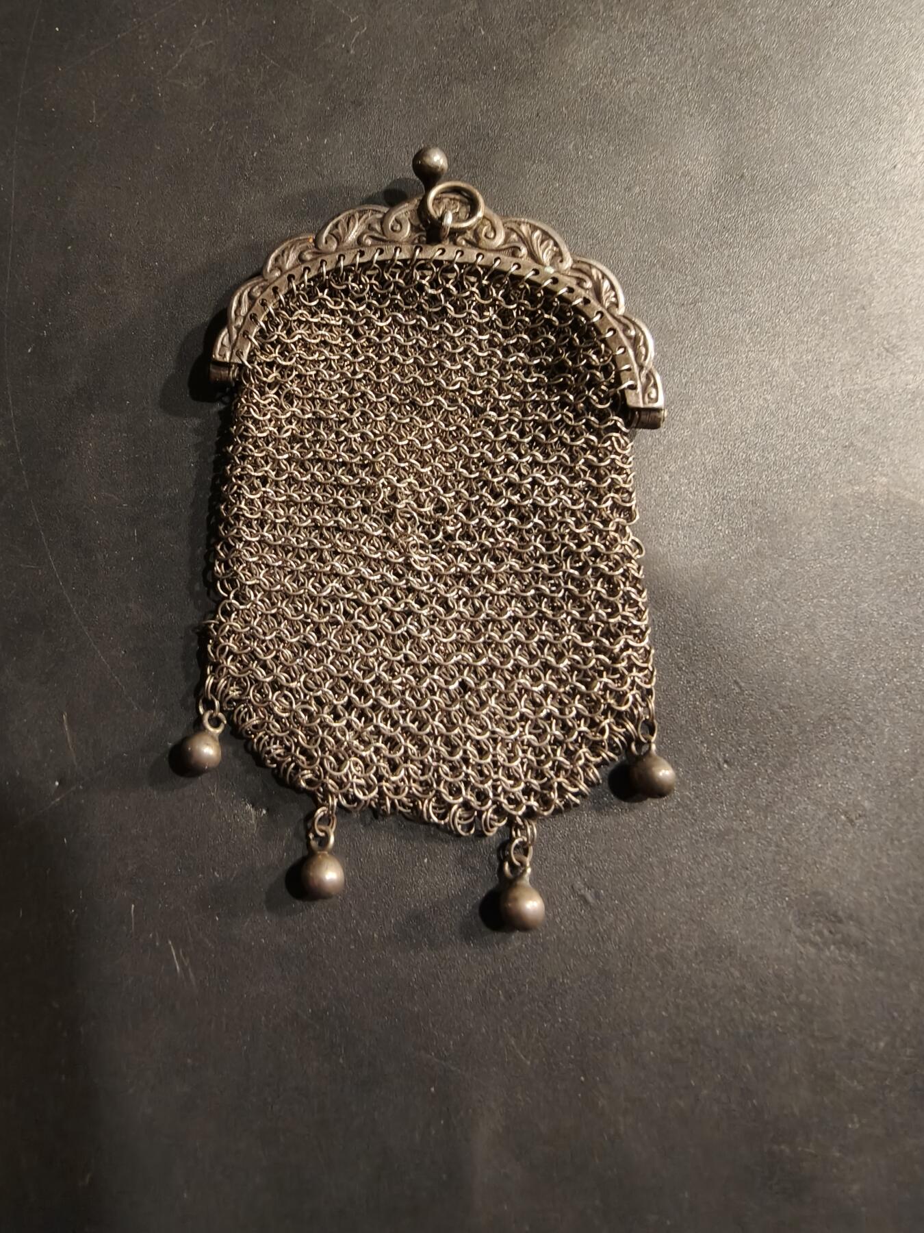 老王徽章第184期 法国银钱袋    野猪头银标    23.6g