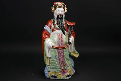 上海都达杂项专场102【全场包邮】  粉彩福、禄、寿三星大摆件 3尊85-8