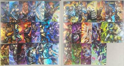 买就送PR！！龙虎卡牌-七六场（满200元包邮，无佣金，每周六结拍，欢迎送拍） - 压纹彩闪35张不重复 暴雪 守望先锋角色