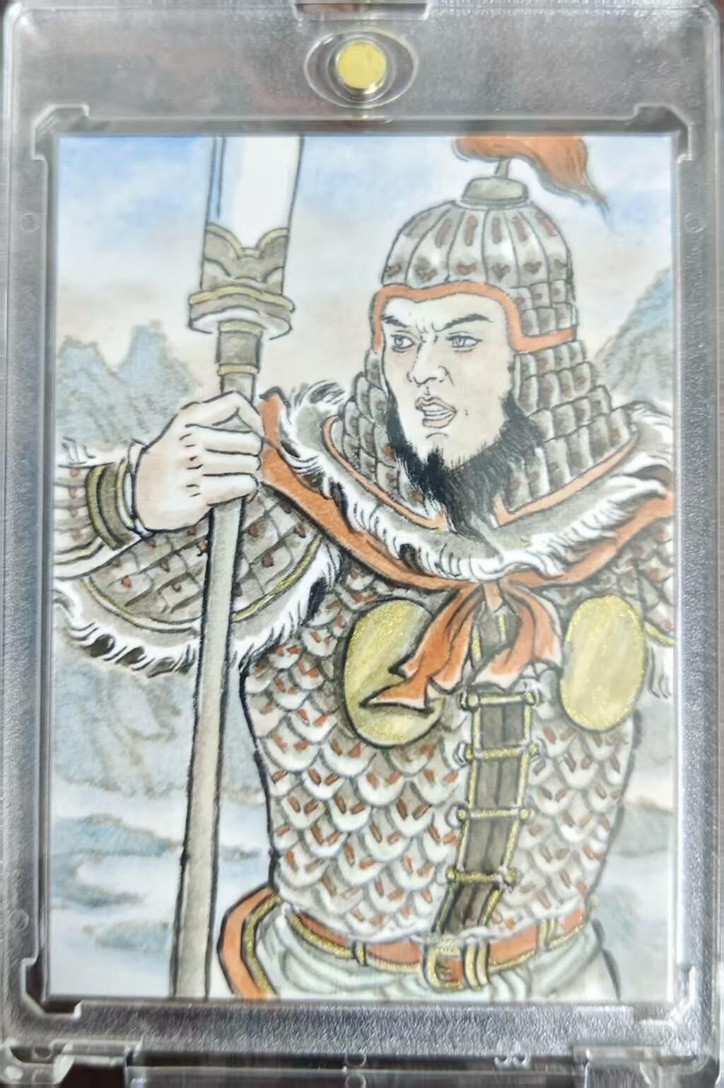 买就送PR！！龙虎卡牌-七六场（满200元包邮，无佣金，每周六结拍，欢迎送拍） 【亲签 铃印】手绘卡 香山文创 争霸三国 卢艺丰 - 马岱 (评级卡拆出 保留评级卡标)