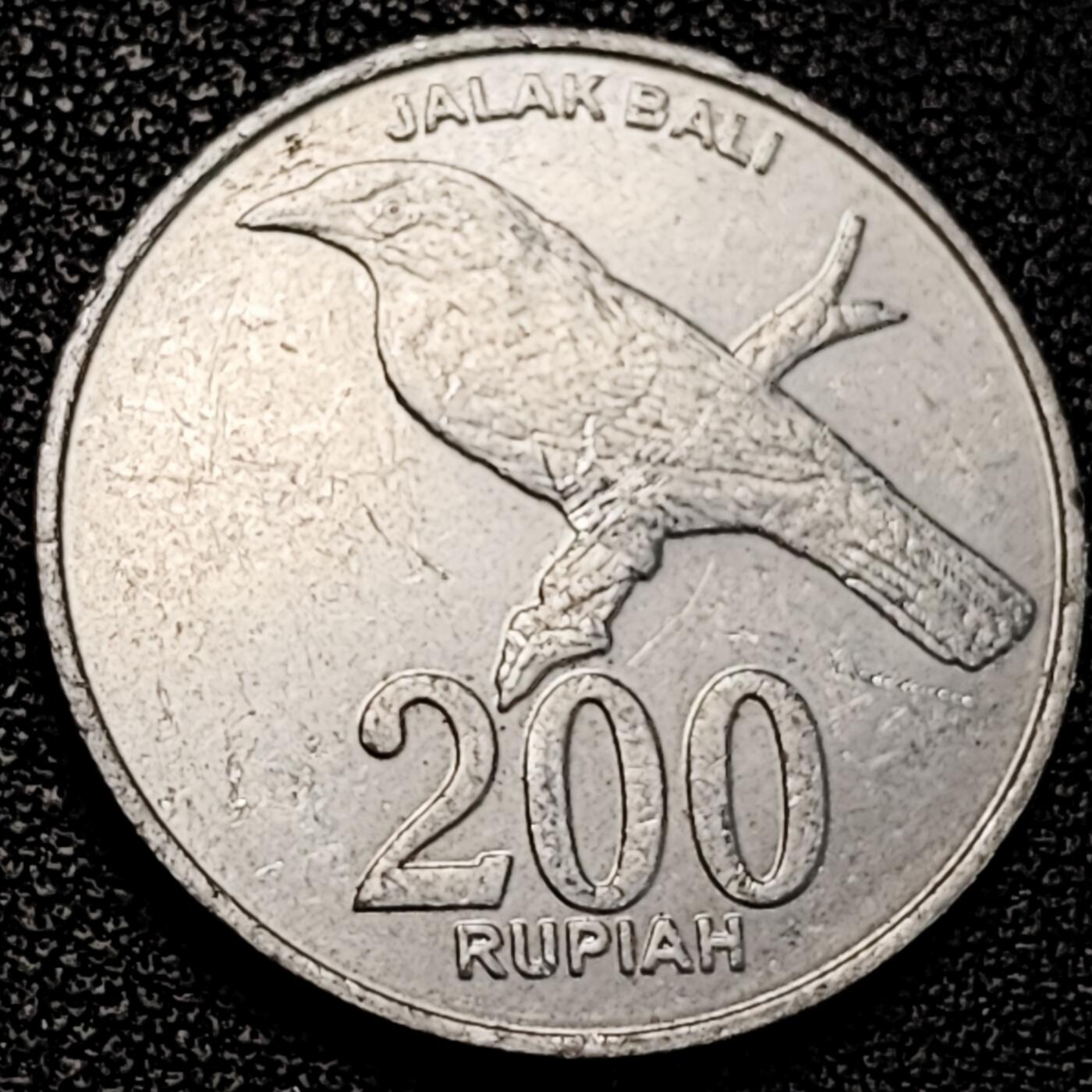 泉币菌-第195场- 新年快乐 新年第三场 本场拍品多 请提前出价 2003年 印度尼西亚 200巴厘岛八哥 25mm 铝币