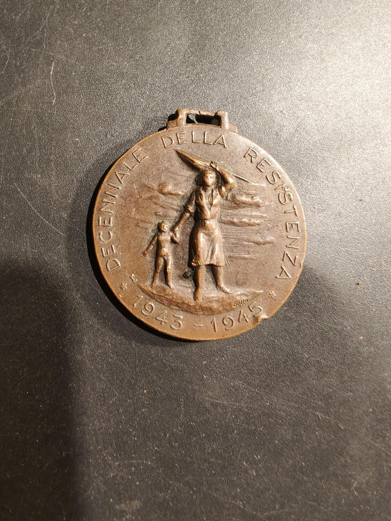老王徽章第184期 意大利二战本土抵抗运动10周年纪念章