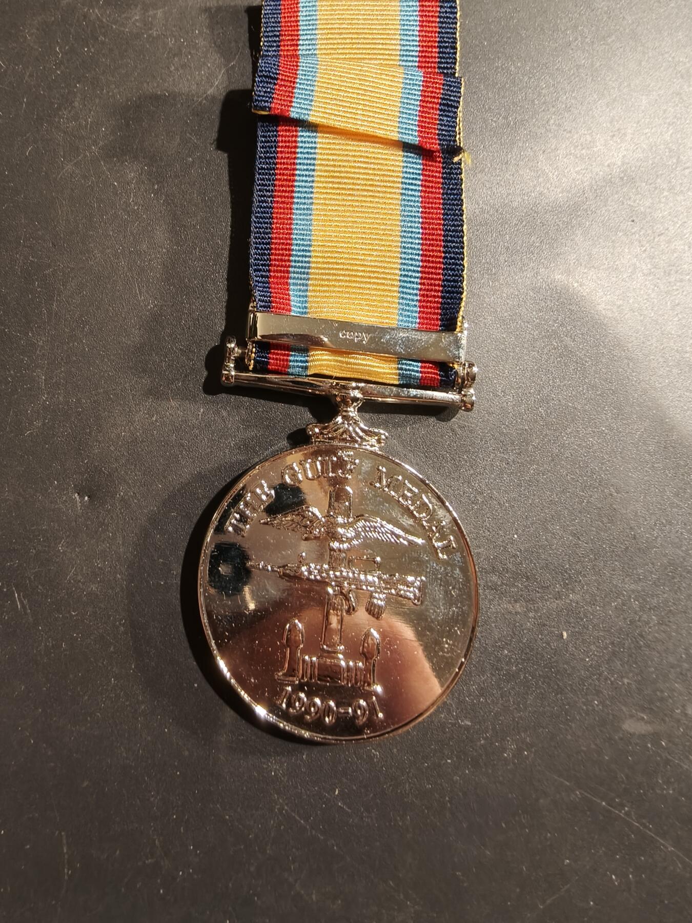 老王徽章第184期 英国海湾战争服役奖章   带勋条    拷贝版