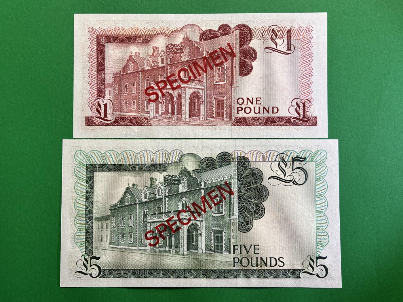 咖啡豆•收藏 2026年Mar_1st世界各国纸币样票拍卖 直布罗陀 1975年 1-50镑 全新UNC同号 外国纸币样票 4枚一套