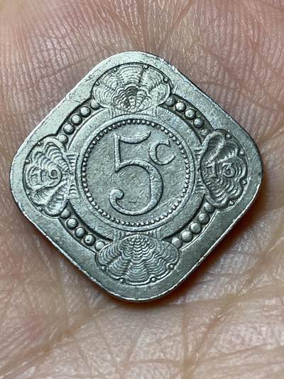 2026年第三十一场(总第二百场)英国一线回流散币新春特拍第三场(免佣金) - 少见–荷兰🇳🇱1913年5分(威廉明娜女王时期)