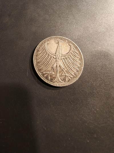 老王徽章第184期 - 德国1951年5马克银币    625银   11.1g