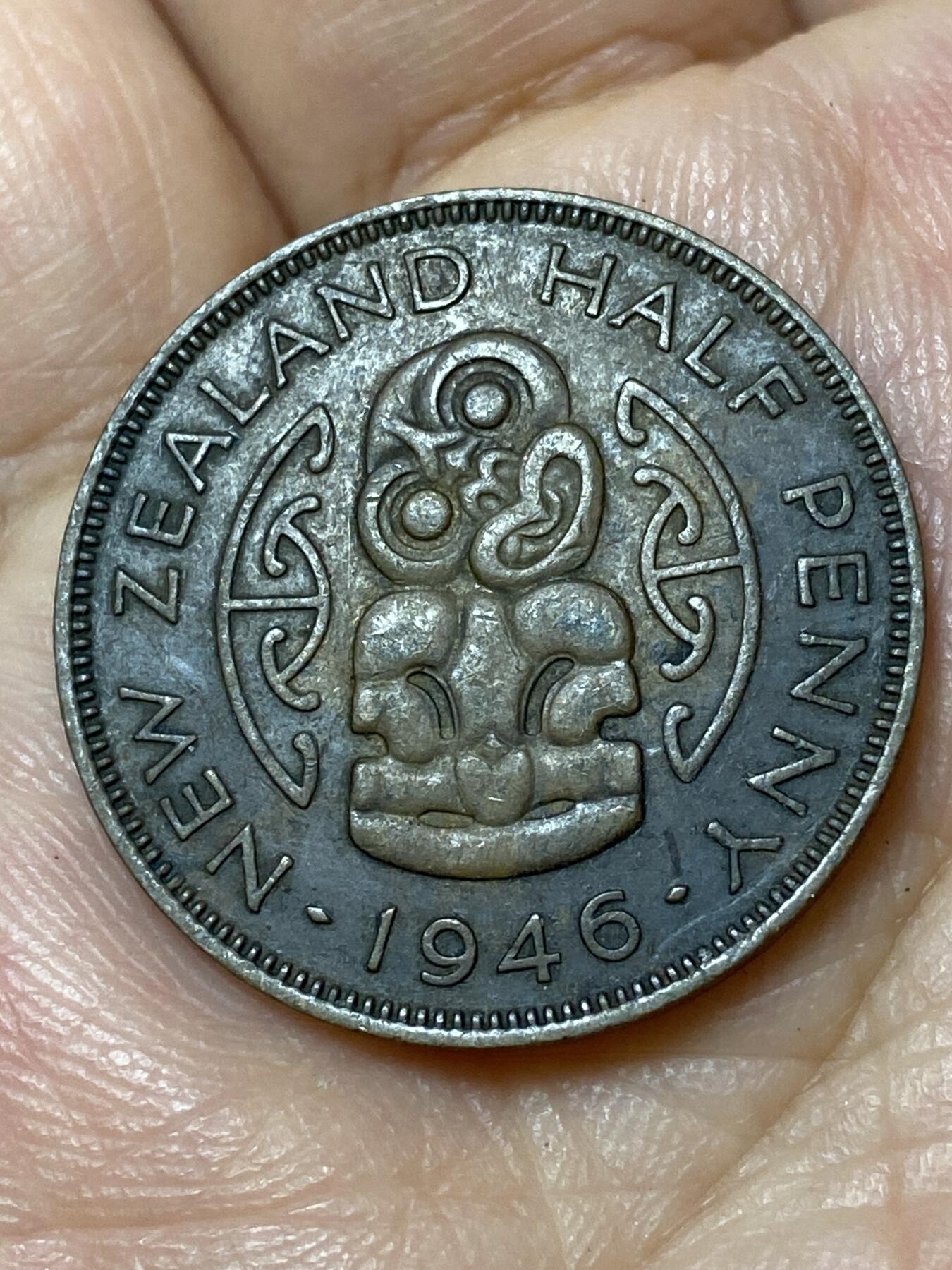 2026年第三十一场(总第二百场)英国一线回流散币新春特拍第三场(免佣金) 新西兰🇳🇿1946年半便士(乔治六世第一版)