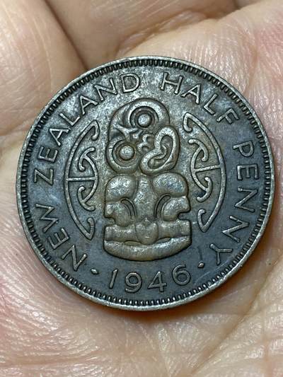 2026年第三十一场(总第二百场)英国一线回流散币新春特拍第三场(免佣金) - 新西兰🇳🇿1946年半便士(乔治六世第一版)