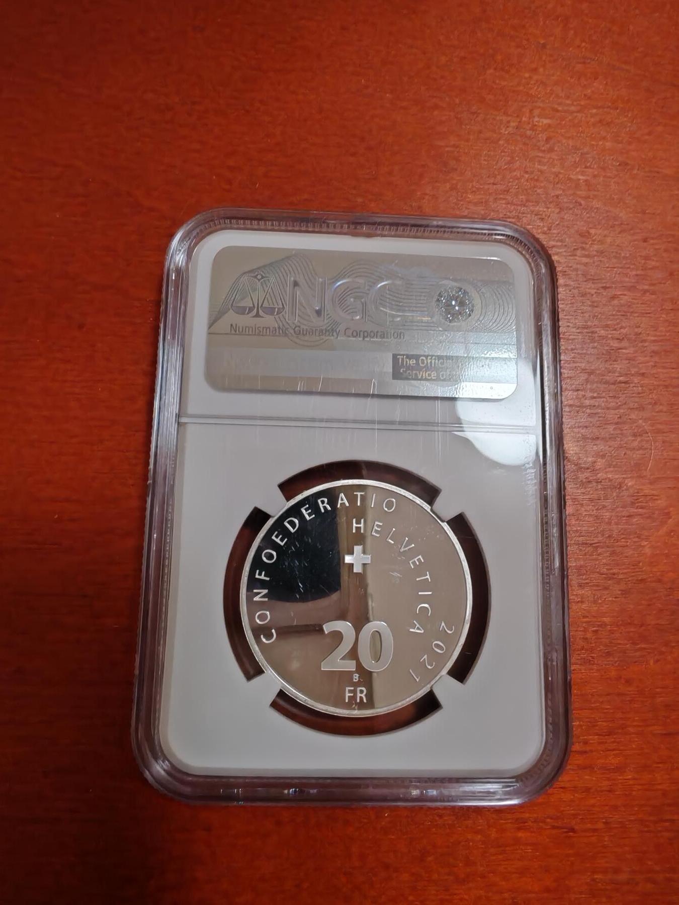 长老汇马年精选第三场拍卖 2021瑞士生命20法郎精制银币，NGC PF69UC，高价币