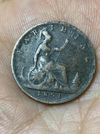 2026年第三十一场(总第二百场)英国一线回流散币新春特拍第三场(免佣金) - 英国🇬🇧1891年1法新(维多利亚女王中年桂冠第三版)