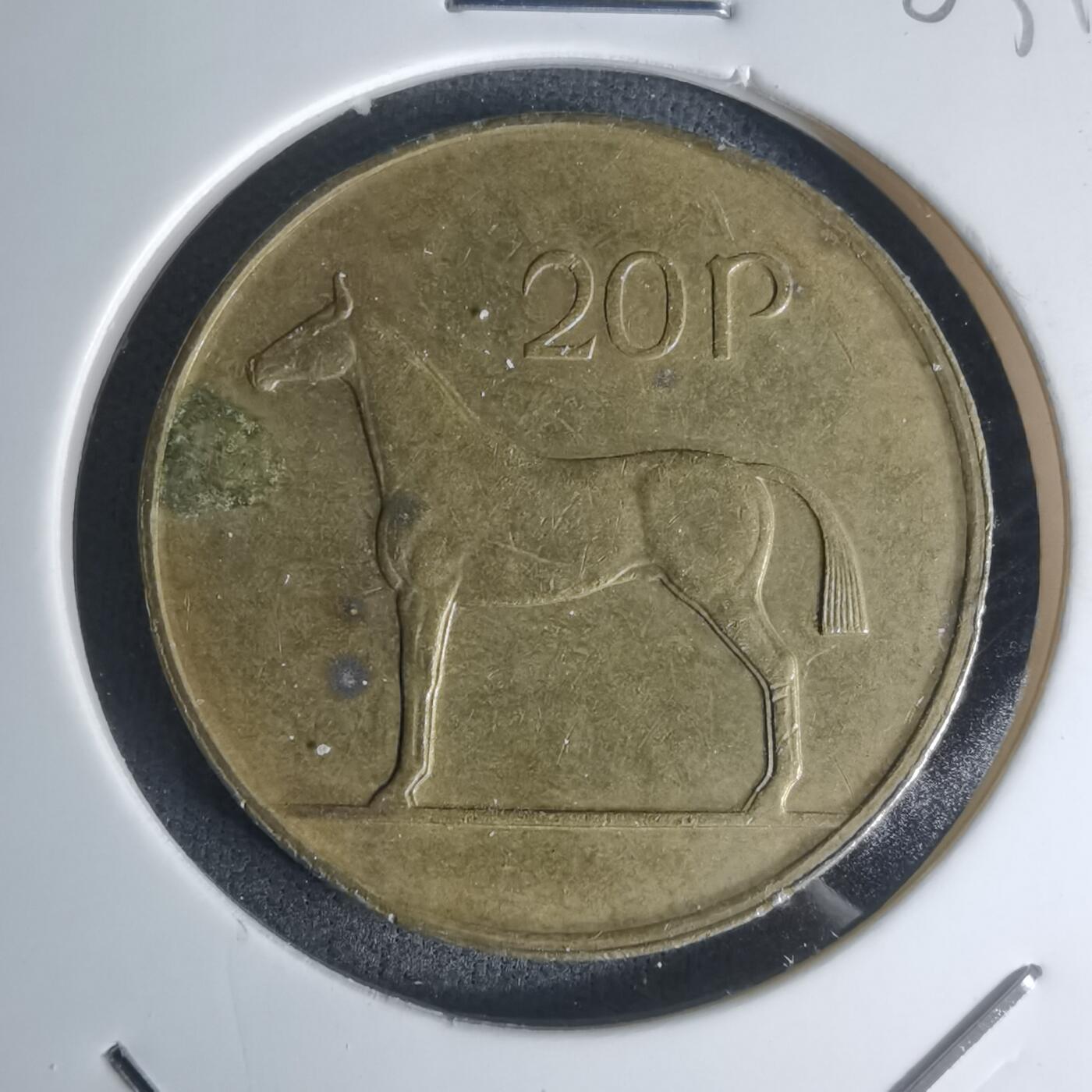 沼泽如烟--第1003场 爱尔兰1986年20便士