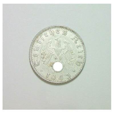 稀年 德国第三帝国1943年G版50芬尼 爽品 - 稀年 德国第三帝国1943年G版50芬尼 爽品