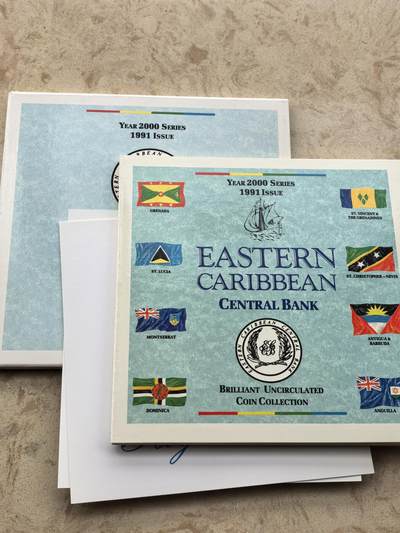 道一币馆币章第一百六十七场 - 原包装 东加勒比国家1991年套币六枚