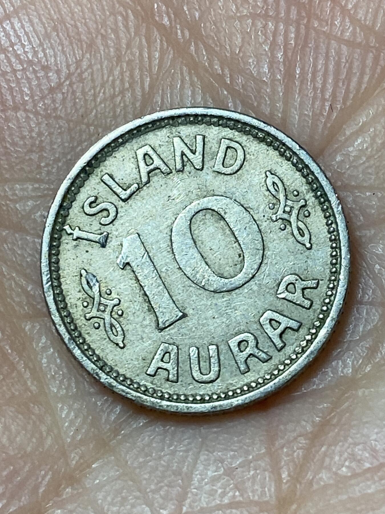 2026年第三十一场(总第二百场)英国一线回流散币新春特拍第三场(免佣金) 好品–丹属冰岛王国🇮🇸1936年10奥拉(克里斯蒂安十世第一版，N; GJ版)