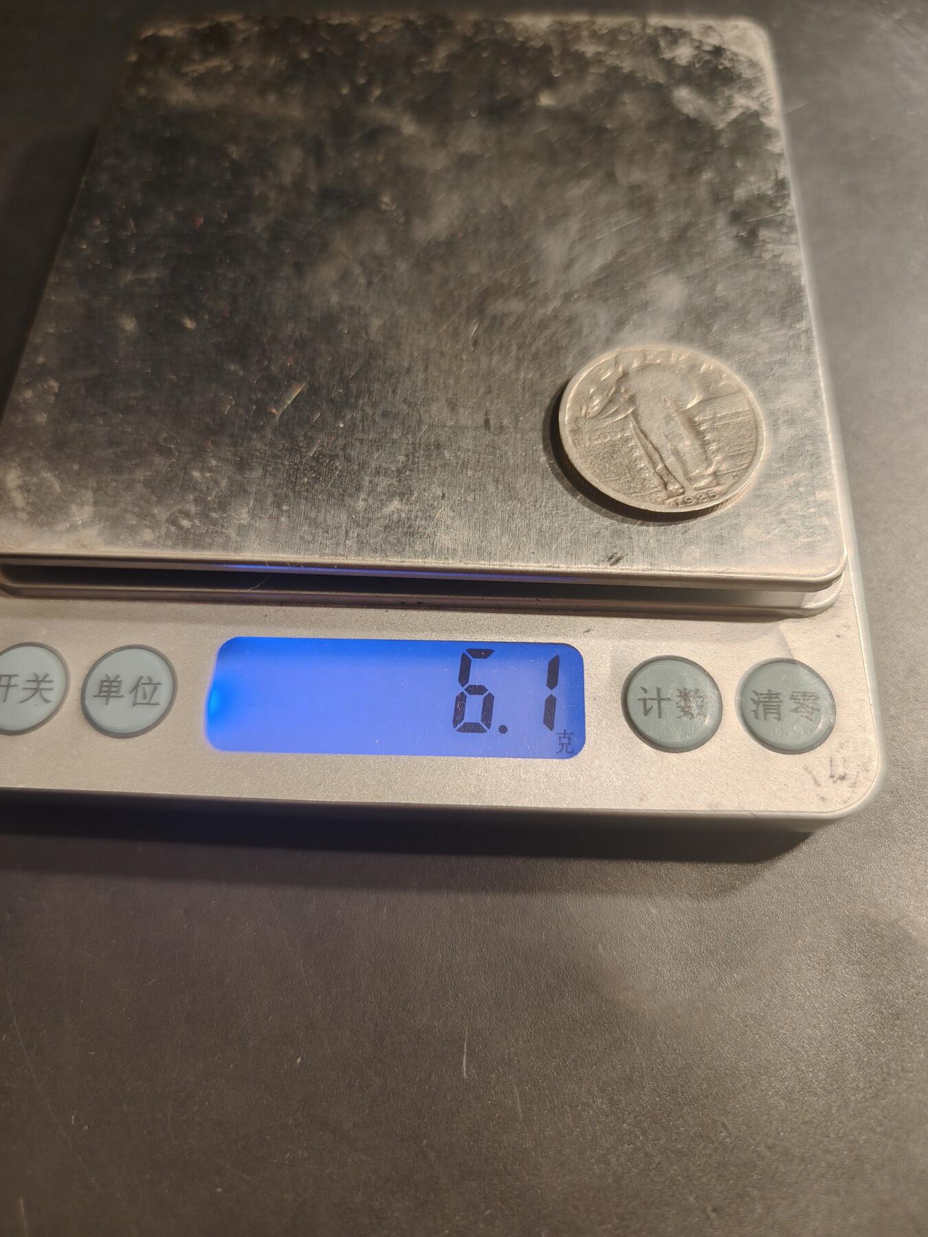 老王徽章第184期 美国1925年25美分银币     900银    6.1g